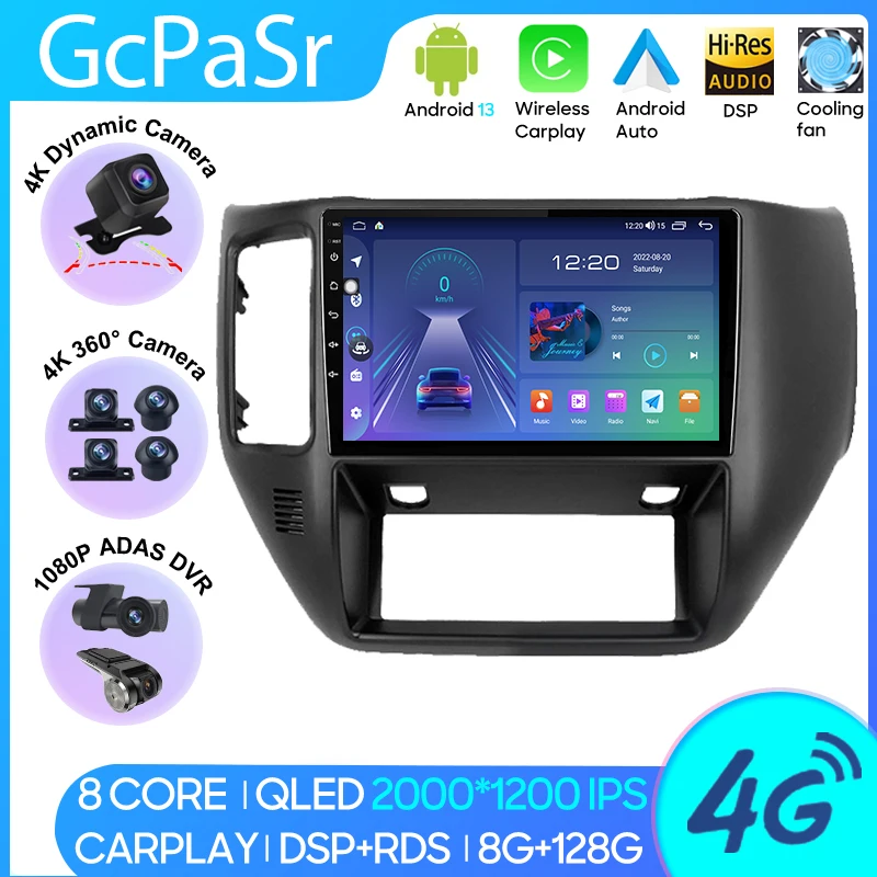 

Car Radio Carplay Android Player For Nissan Patrol V 5 Y61 LHD RHD 2004 - 2021 Navigation GPS Android Auto Video DSP 4G No 2din