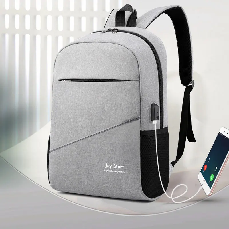 

Fashion Oxford Backpack USB Charging Men Zipper Multi-pocket Laptop Bags Male Outdoor Travel Large Capacity Rucksacks