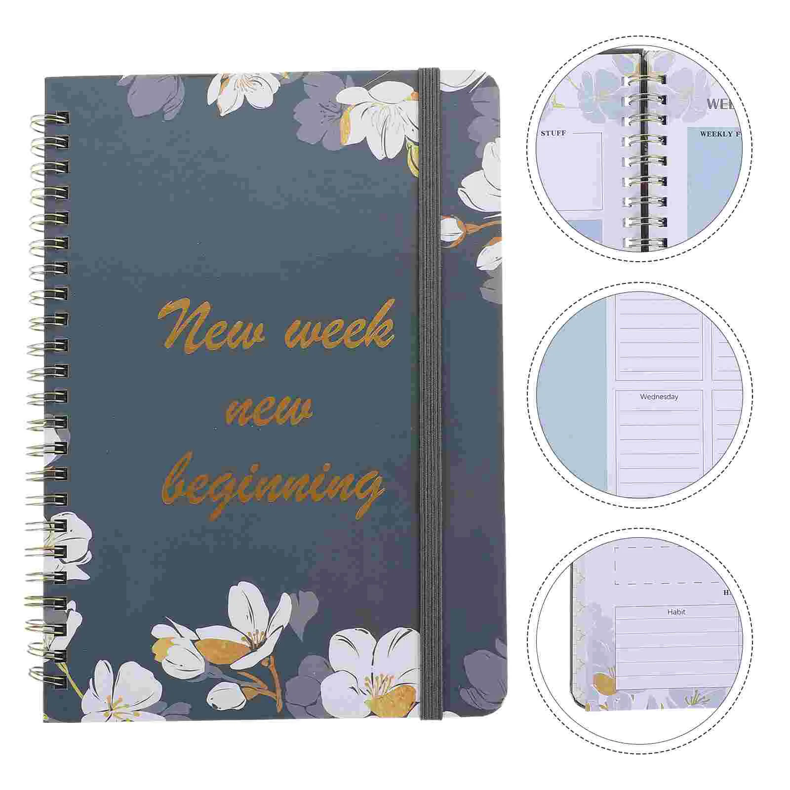 

Notebook Planner Notepad Daily Schedule Weekly Book Planning Handbook Spiral Monthly Calendar Cute Appointment Do Academic Diary