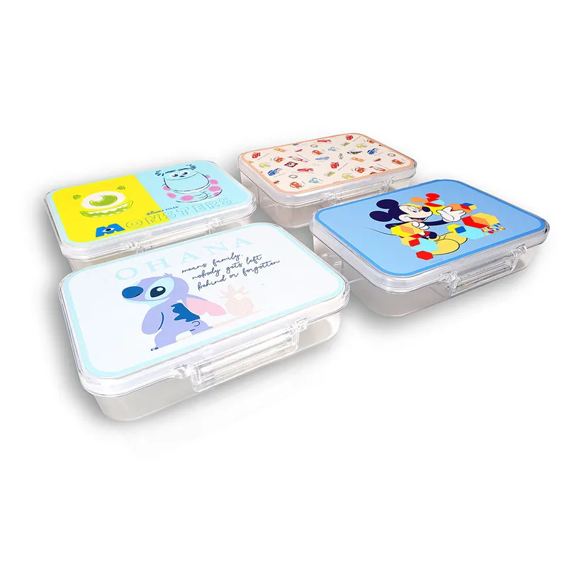 New Disney frozen Cartoons Minnie  Mickey Mouse  Stitch lunch box Minnie student school separated detachable lunch box
