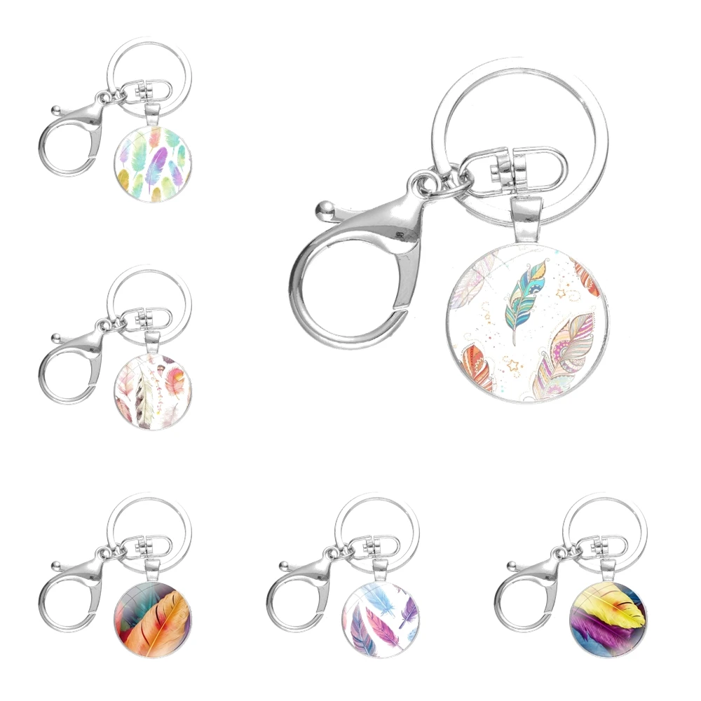 

Модный Цветной Стеклянный брелок ручной работы с кабошоном