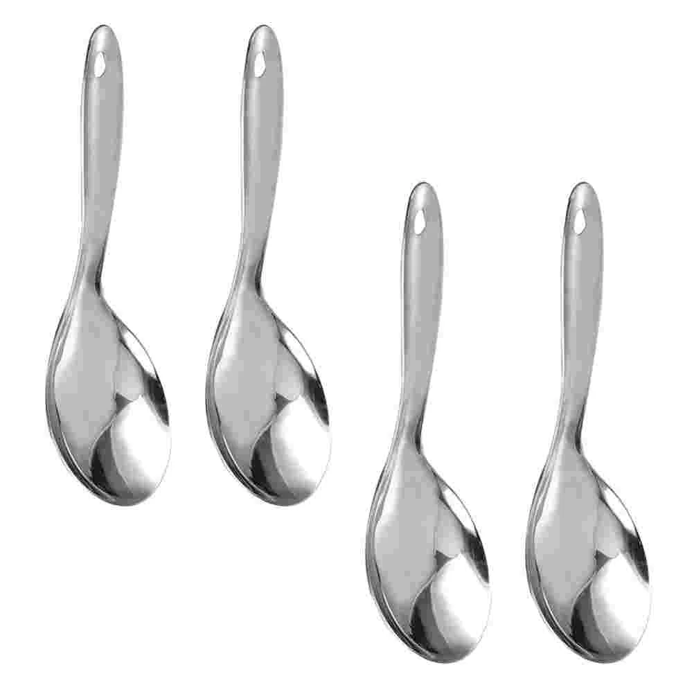 

Spoon Soup Rice Spoons Ladle Serving Scoop Steel Stainless Korean Spatula Asian Utensil Paddle Supplies Cookware Hotpot Pot Hot