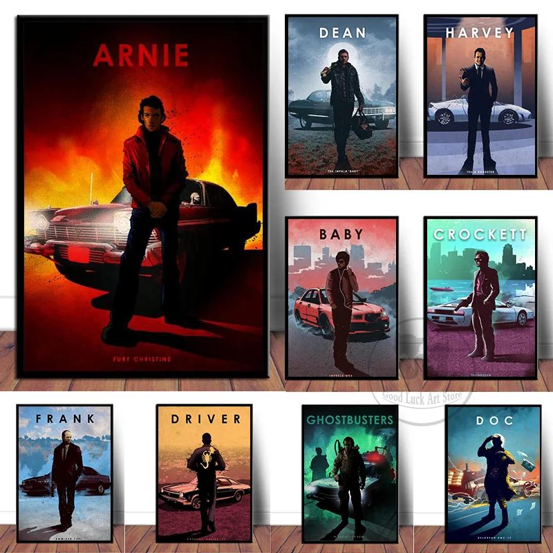 

Картина на холсте с изображением знаменитого персонажа фильма «Автомобиль», смешная абстрактная Настенная картина для кофейни, бара, домаш...