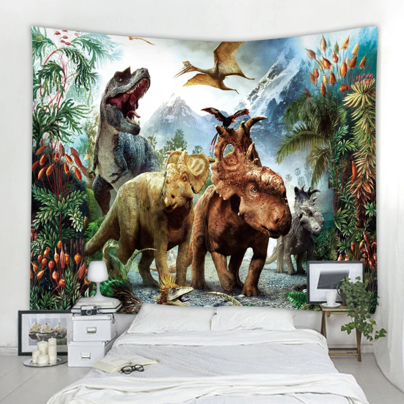 

Dinosaurs Dinosaur Wall Hanging Tapestry Sheets Home Decorative Tapestry Beach Towel Yoga Mat Blanket Table Cloth Wall Tapestry