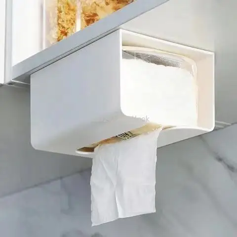 

Punch-free Toilet Tissue Box Multifunctional Household Toilet Paper Box Wall-mounted Pumping Paper Box Bedroom Storage Box