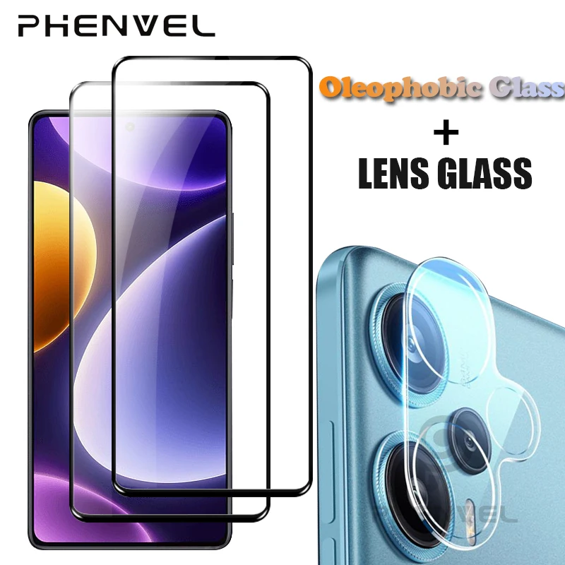 Олеофобное Защитное стекло для Xiaomi POCO F5 полное покрытие защита экрана Poco F5 закаленное стекло для объектива