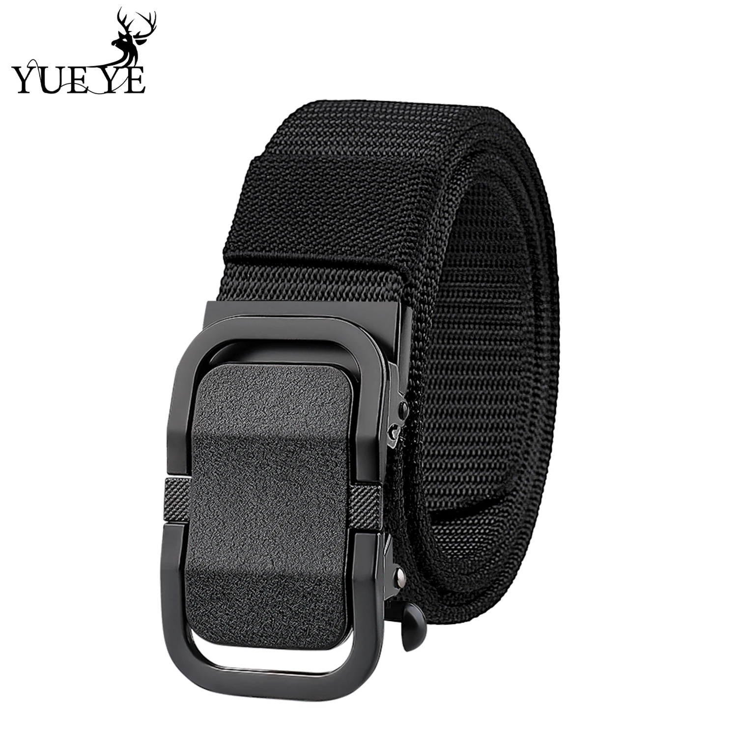 New High Quality Nylon Automatic Buckle Men's Belt Outdoor Workwear Jeans Solid Color Canvas Belt High Quality Men's Tactical Be