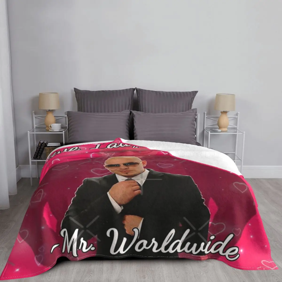 Mr Worldwide Pitbull одеяло ко Дню Святого Валентина покрывало на кровать для кровати