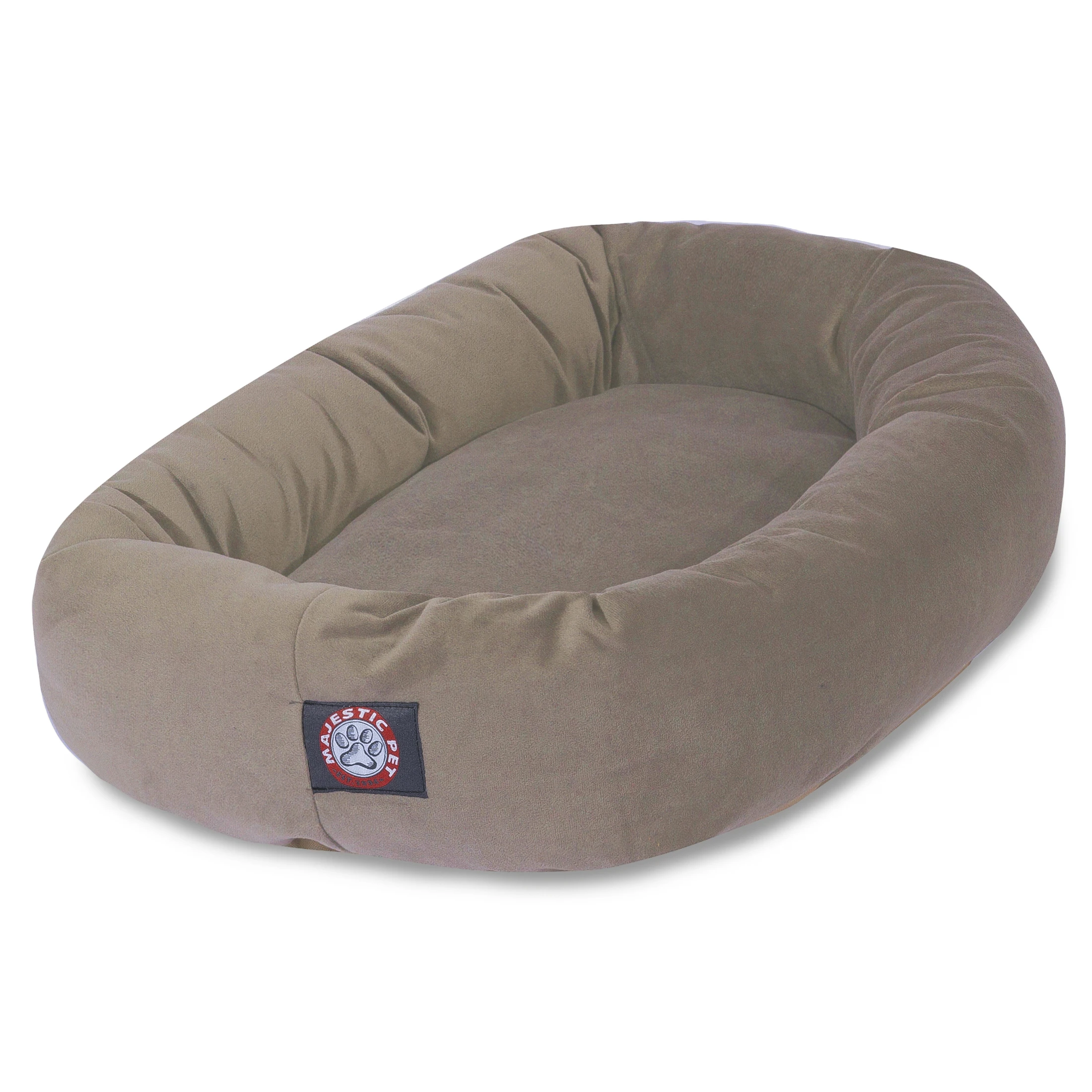 

Free Shipping | Suede Bagel Pet Bed For Dogs Stone Large