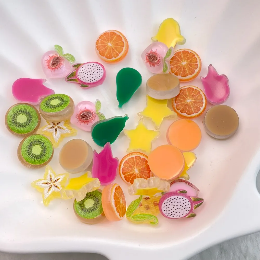 50 шт. новый милый мини-мультяшный авокадо кукуруза апельсины персики украшение