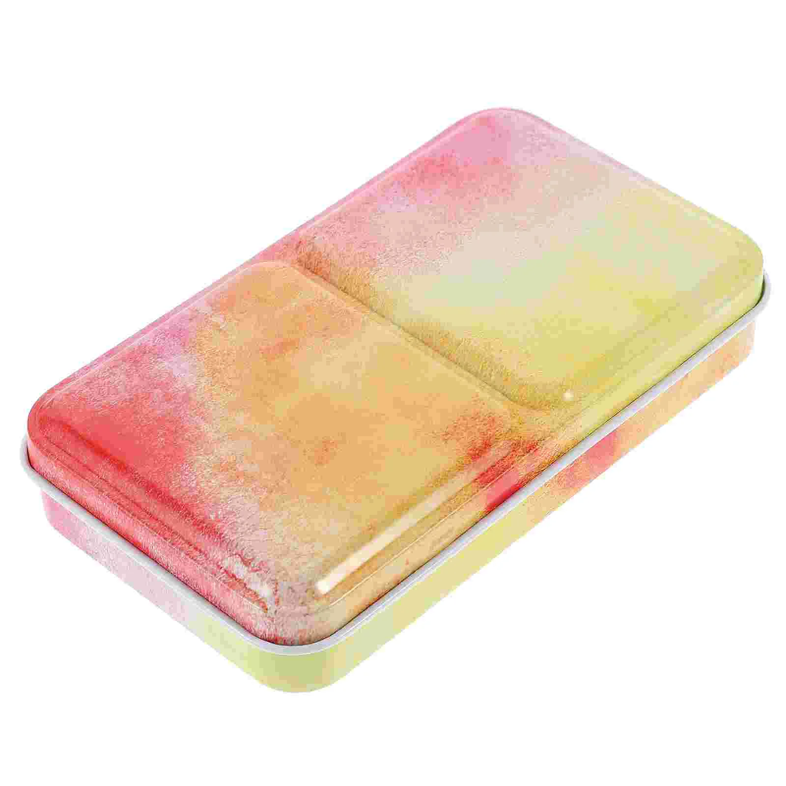 

Watercolor Palette DIY Pigment Case Pan Holder Tin Box Compartments Cases Tinplate Mixed Empty Watercolour Artist Student