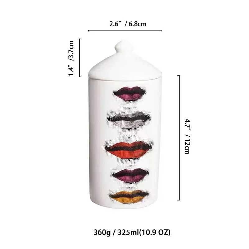 Креативная емкость для хранения В миланском стиле с крышкой керамическая банка