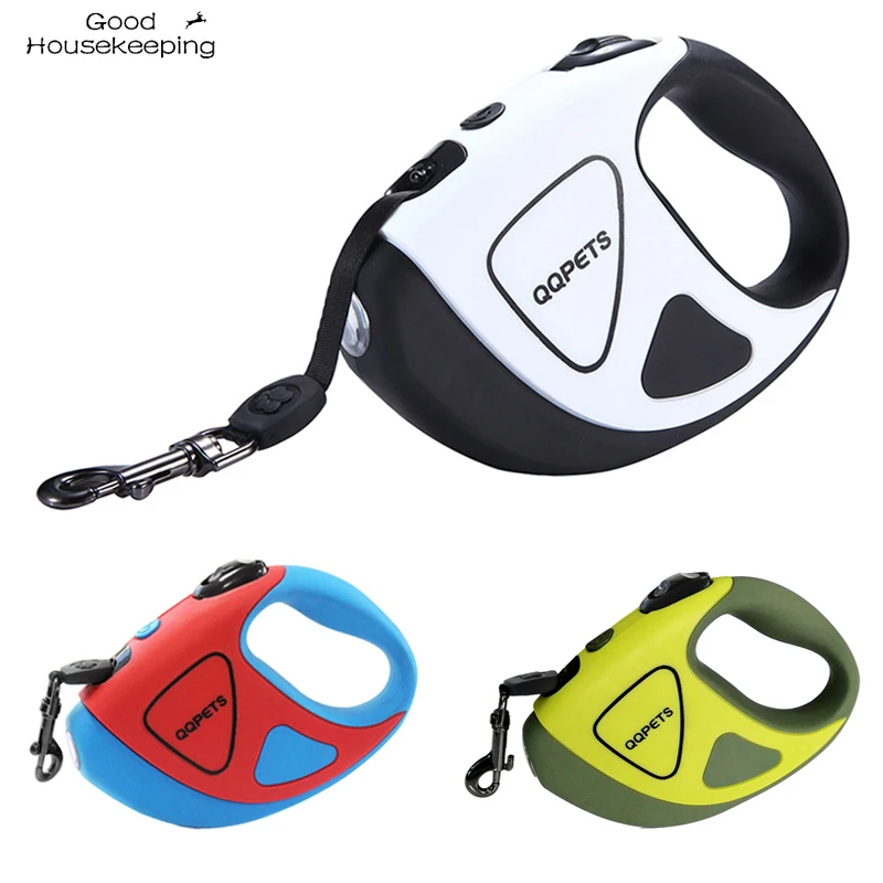 

Выдвижной Поводок для маленьких и больших собак, светодиодная автоматическая подсветка, без аккумулятора, для прогулок с щенками и большими питомцами