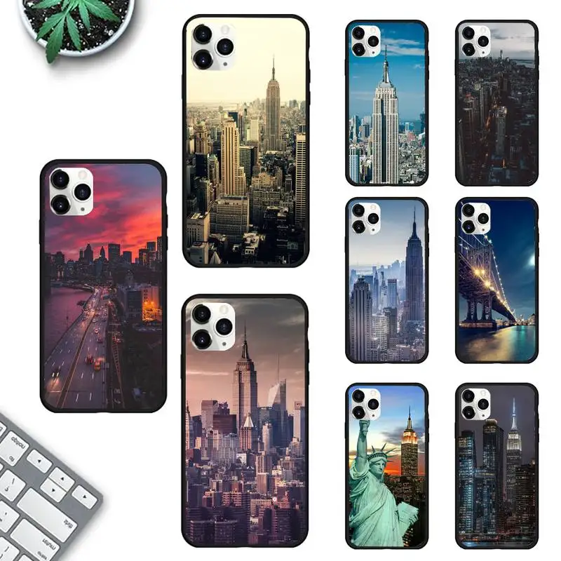 

Yinuoda New York City Phone Case for iPhone 11 12 13 Mini Pro Max 8 7 6 6S Plus X 5 SE 2020 XR XS Funda Case