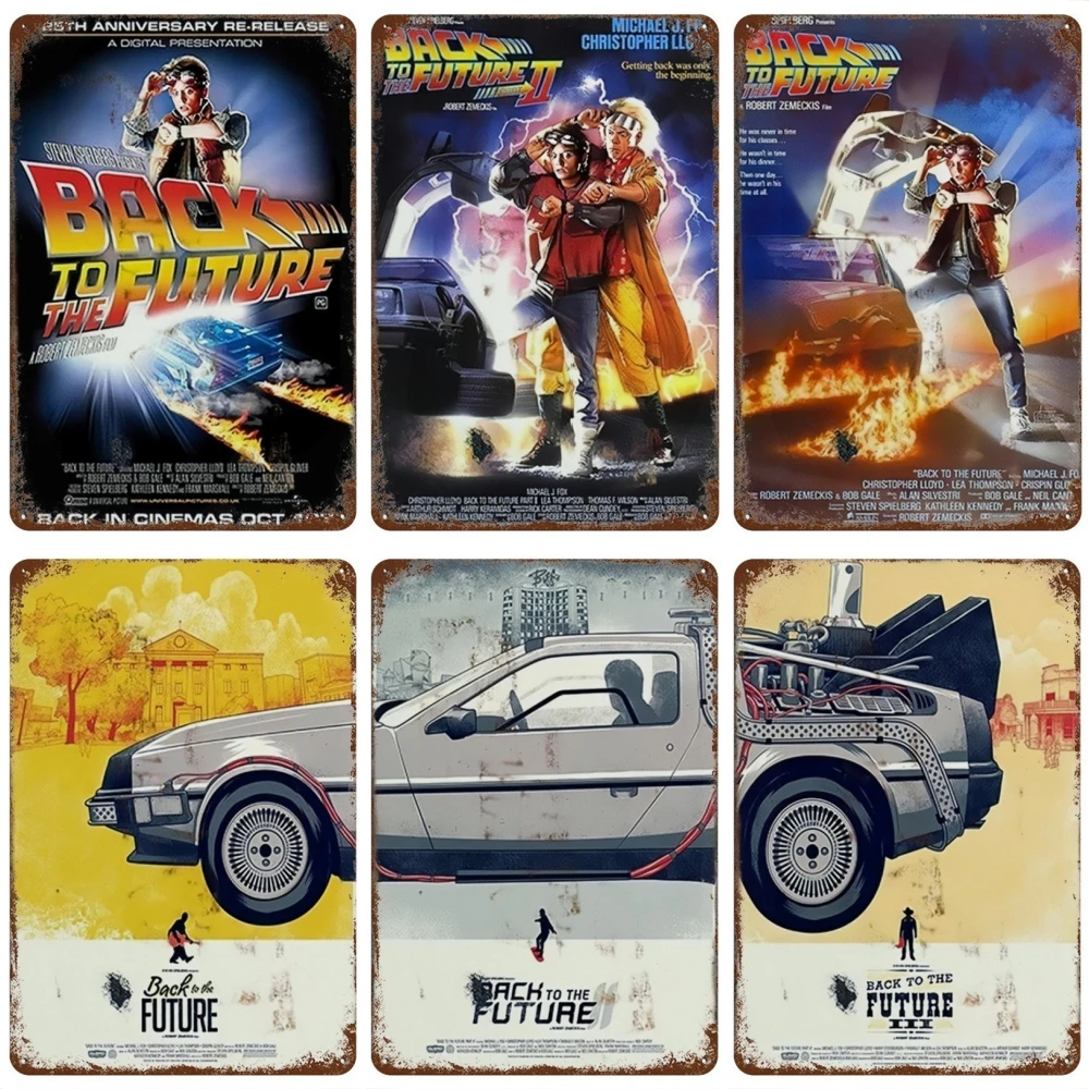 Винтажная Металлическая Вывеска Из Фильма Назад В Будущее Стиле Ретро