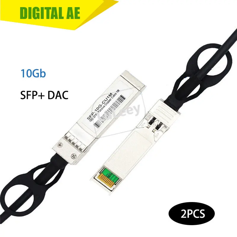 

2pcs 10G 1M SFP+DAC High-speed Cable Connection Line Compatible