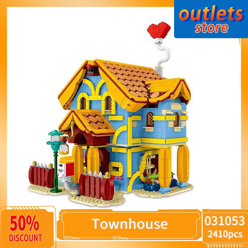 

031053 Creative Expert Street View Modular House ToonCity Townhouse Assembly Square Moc Building Block Brick Model Toys 2410pcs