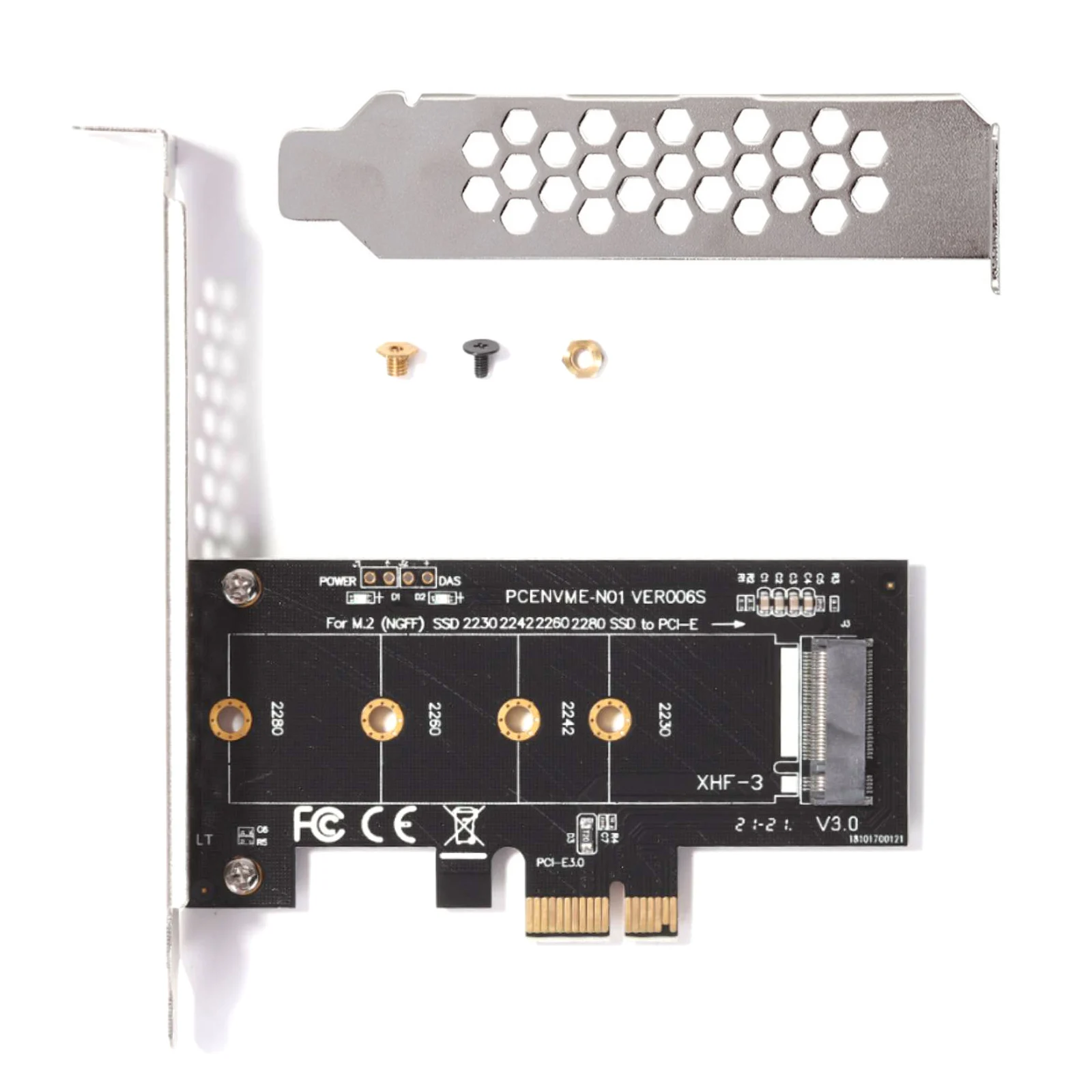 Фото Адаптерная карта PCI-Express 1X для M.2 NGFF для Samsung PM970 980 981 PM961, PCIE 3.0 X1 для NVME SSD M2, поддержка 2230 2242 2260 2280 №4