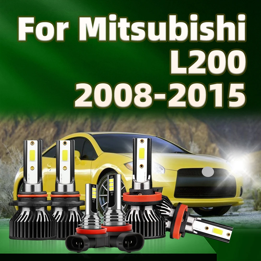 

6 шт. светодиодные лампы 6000K H11 9005 Автомобильные лампы фары Противотуманные фары для Mitsubishi L200 2008 2009 2010 2011 2012 2013 2015