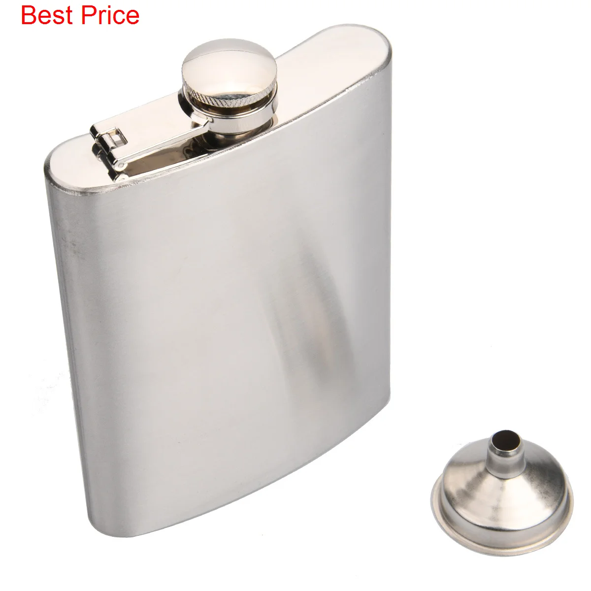 

10Pcs Sanding Stainless Steel Wine Pot Portable Men's 8oz Wine Pot (small Funnel) 133g