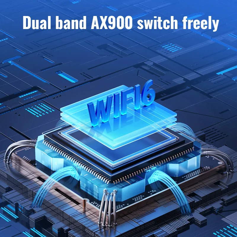 Фото KEBIDUMEI 2IN1 WIFI6 AX900 USB-карта Wi-Fi, беспроводной адаптер Bluetooth 5,4, двухдиапазонный приемник 2,4/5 ГГц, 900 Мбит/с для Win10/11 №5