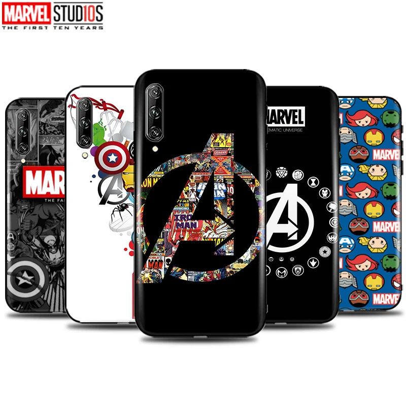 

Marvel Avengers Logo Phone Case For Huawei P Smart Pro Plus 2019 Coque Funda Soft TPU Bumper Carcasa