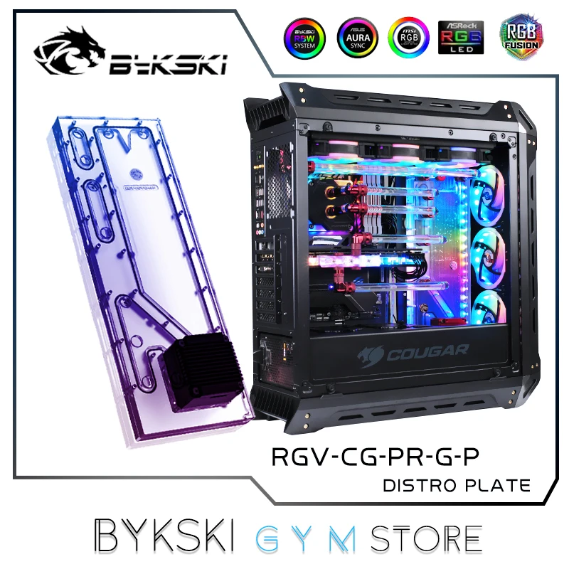 

Bykski Distro Plate For COUGAR Panzer G Case, Waterway Board Kit For GPU Water Cooling Loop Solution 12V/5V SYNC, RGV-CG-PR-G-P