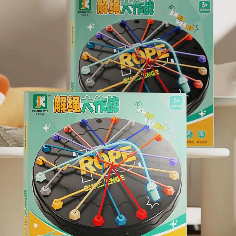 Логическое мышление детские веревочные узлы игра цветная витая соединенная