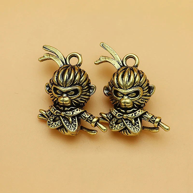 Латунная статуя WuKong Sun Monkey King фигурки брелок подвеска украшение для офиса