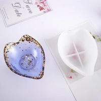new concrete storage box silicone mold leaf shape diy jewelry making storage tray mold candy saucer plate casting mold for resin