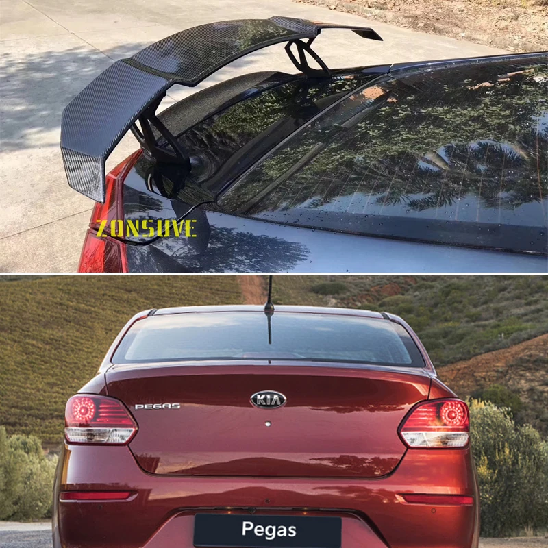 

Use For KIA Pegas Spoiler Auto Sedan Rear Wing Body Kit Accessories ABS Plastic