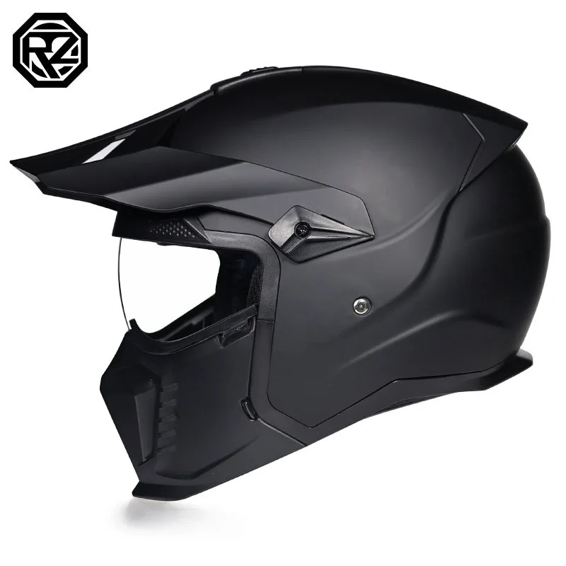 Demolition Combination Helmets ORZ Retro Helmet Motorcycle Full Men Women Summer Locomotive Four Seasons Rally