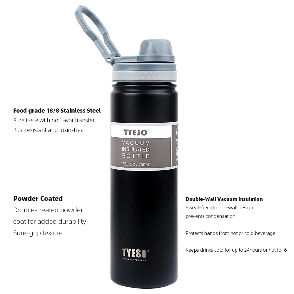 Insulated Vacuum Water Bottle with Spout Lid Stainless Steel Cup Thermal Cold Thermos Waterproof Double Wall Tumbler Coffee Mug |