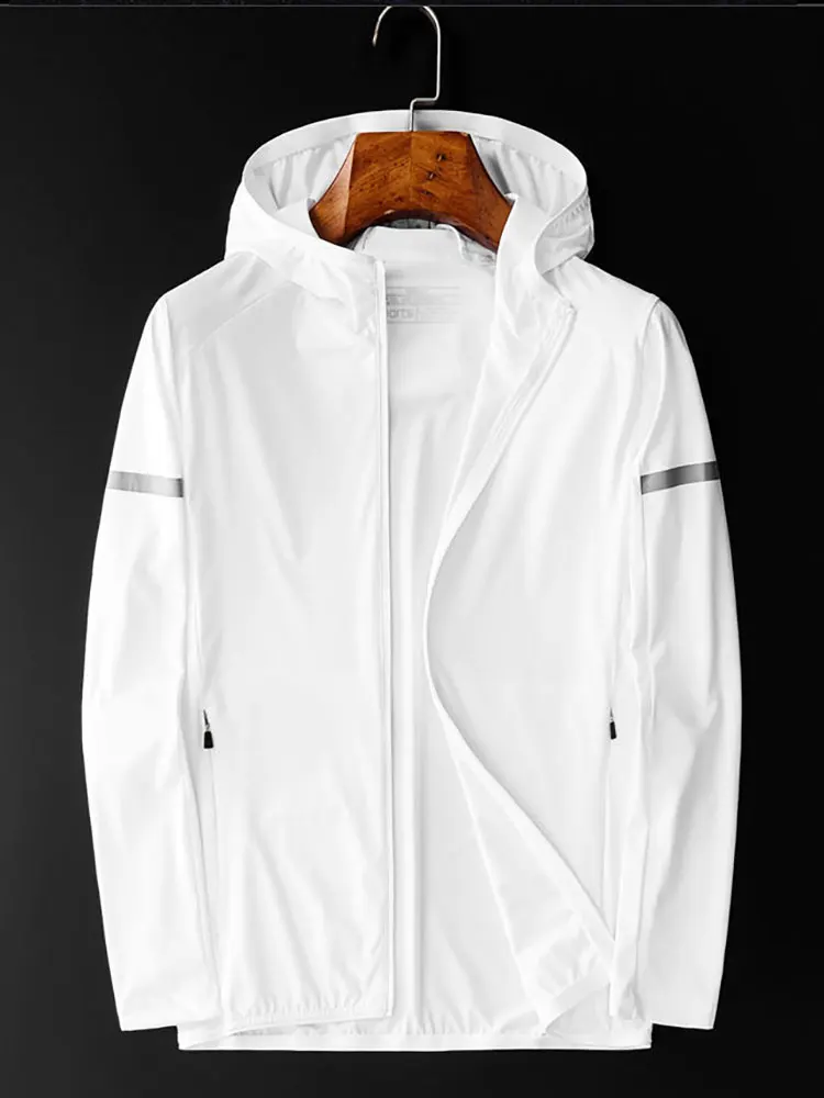 

Походные куртки, солнцезащитные мужские летние дышащие быстросохнущие однотонные легкие пальто с УФ-защитой для занятий спортом на открыт...