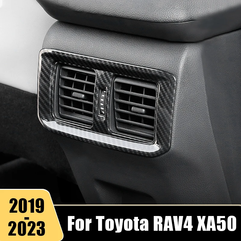 

For Toyota RAV4 XA50 RAV 4 2019 2020 2021 2022 2023 Car Interior Rear Air Conditioning Vent Outlet Frame Trims Cover Accessories