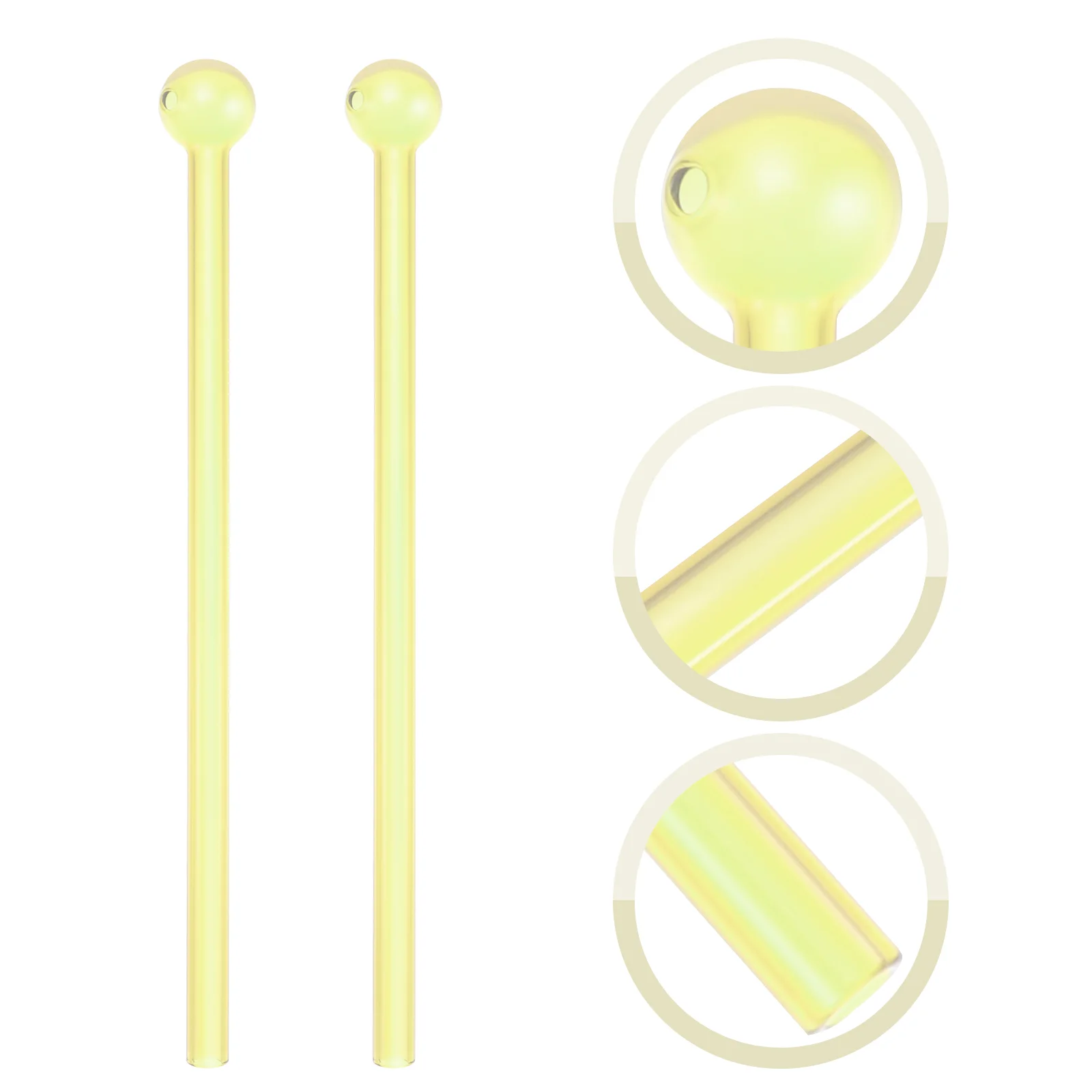

2pcs Glass Straw Prime Durable Sturdy Premium Glass Straw Straw Straw