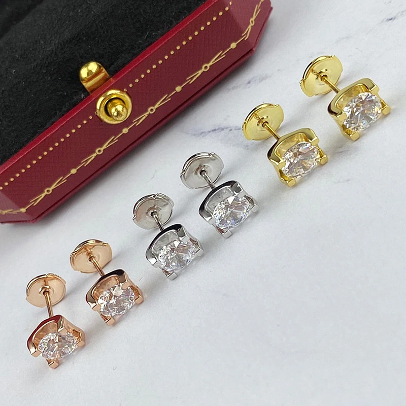 

Классические роскошные брендовые серьги из стерлингового серебра S925 пробы в виде Головы Быка, простое темпераментное ювелирное изделие, бриллиантовые серьги в подарок для женщин