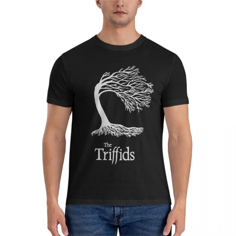 

Triffids дерево и логотип в белом дереве мученика P Кейси незаменимая футболка искусственная Футболка мужская одежда