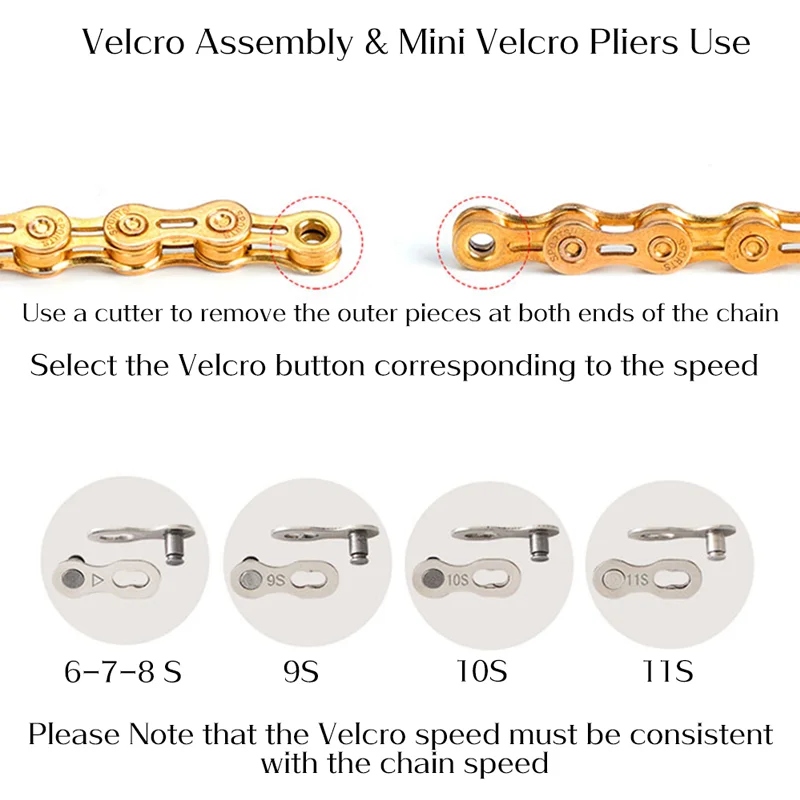 Комплект замков для велосипедной цепи комплект из 5 звеньев быстрого крепления