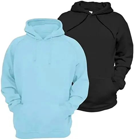 

2 Blusas De Lisa Com Bolso Canguru E Capuz