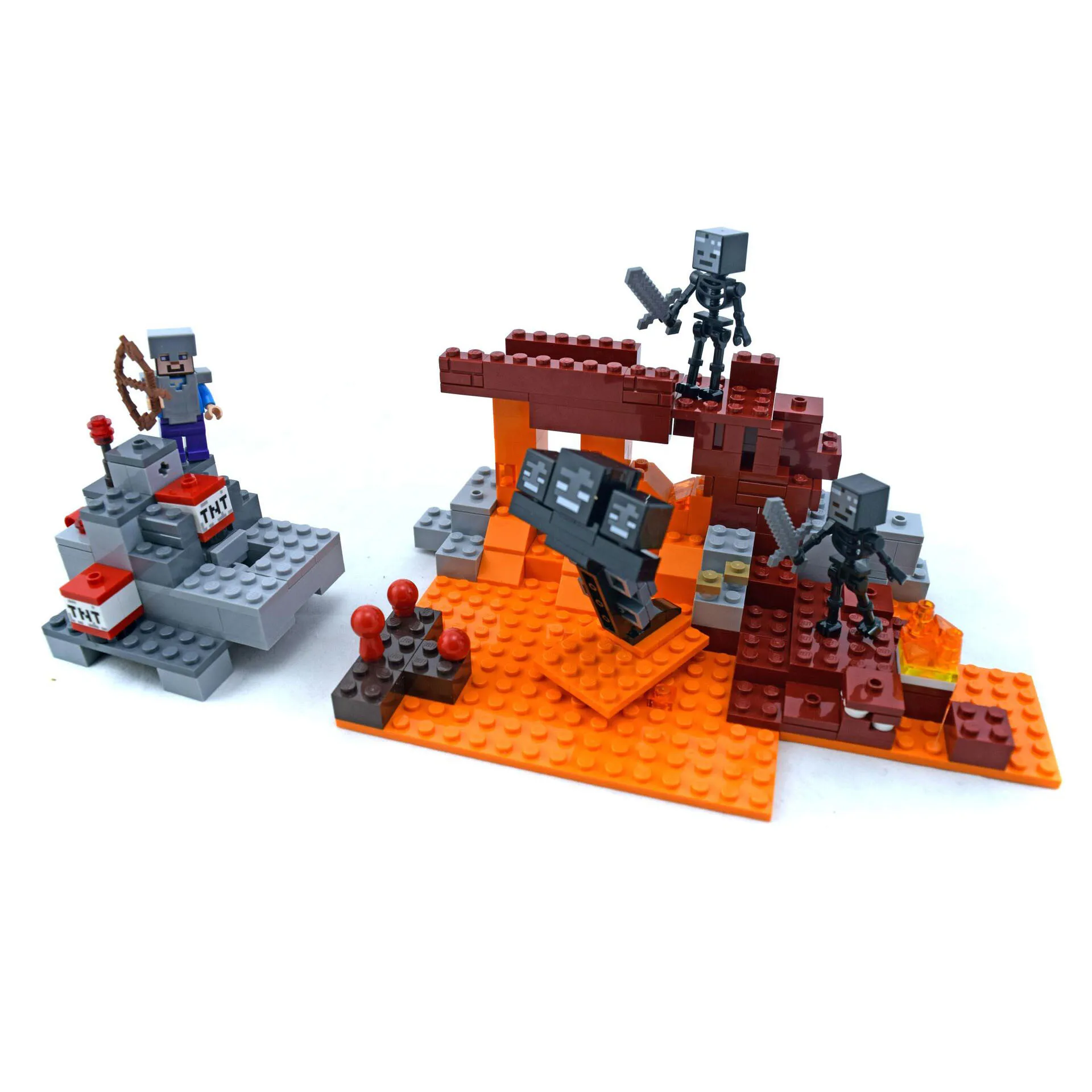 

378 шт., Детский конструктор «крепость с нетером»