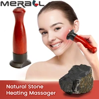 usb electric massager bian stone heating face massage for neck tighten lift facial skin guasha energy stone needle warm guasha