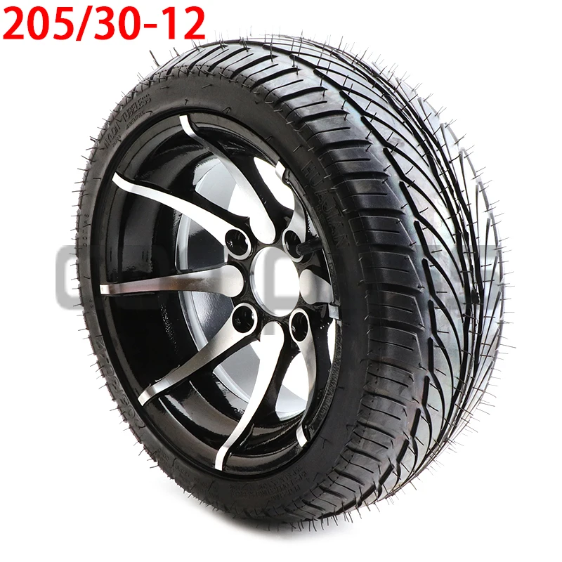 

NEW 235/30-12 205/30-12 inch tubeless tires with aluminum alloy rims fit for ATV kart UTV off-road vehicle front and rear wheels
