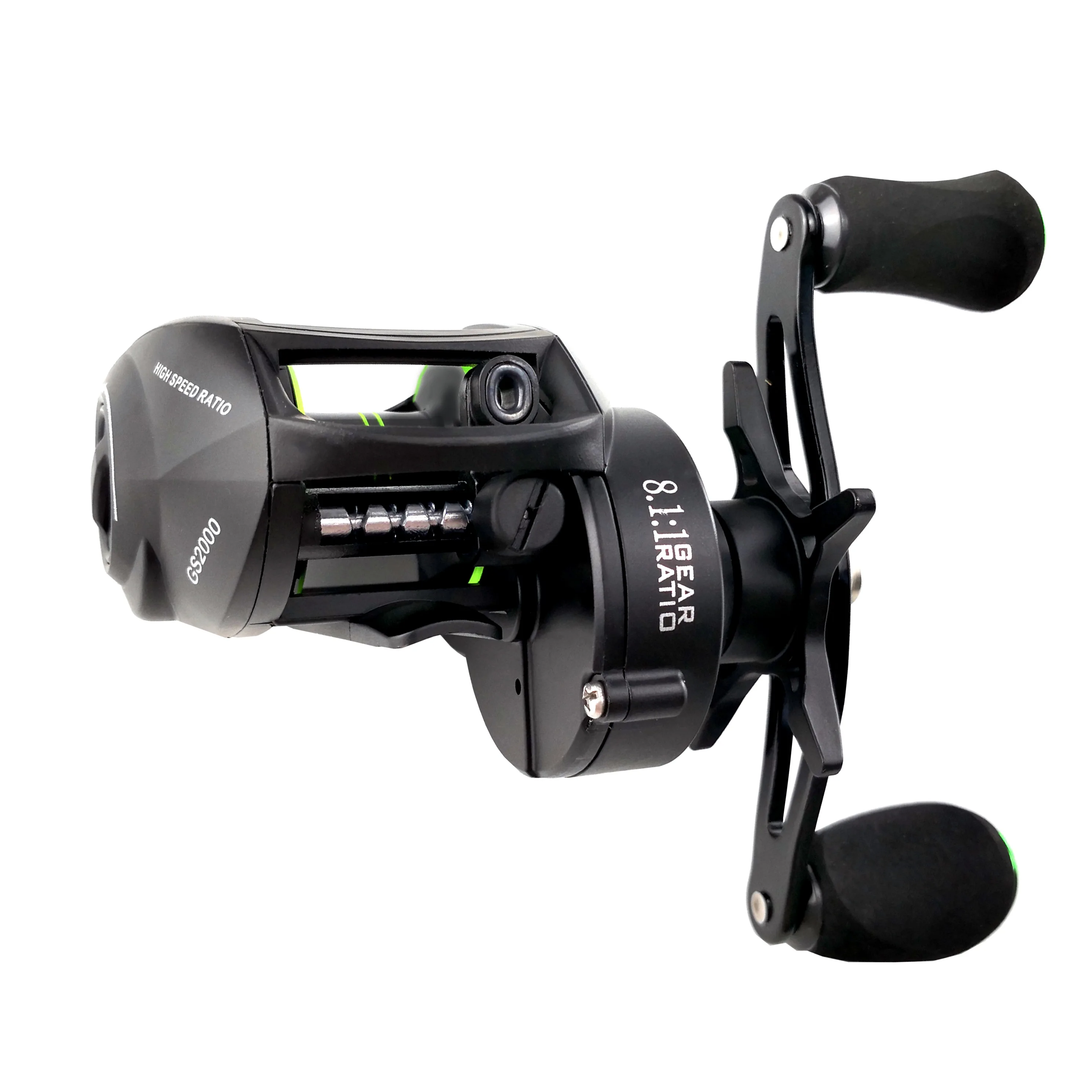 

BAKAWA Baitcasting Fishing Reel 8KG Max Drag Gear Ratio Magnetic 8:1:1 Brake System High Quality Accessories 2000 Seri