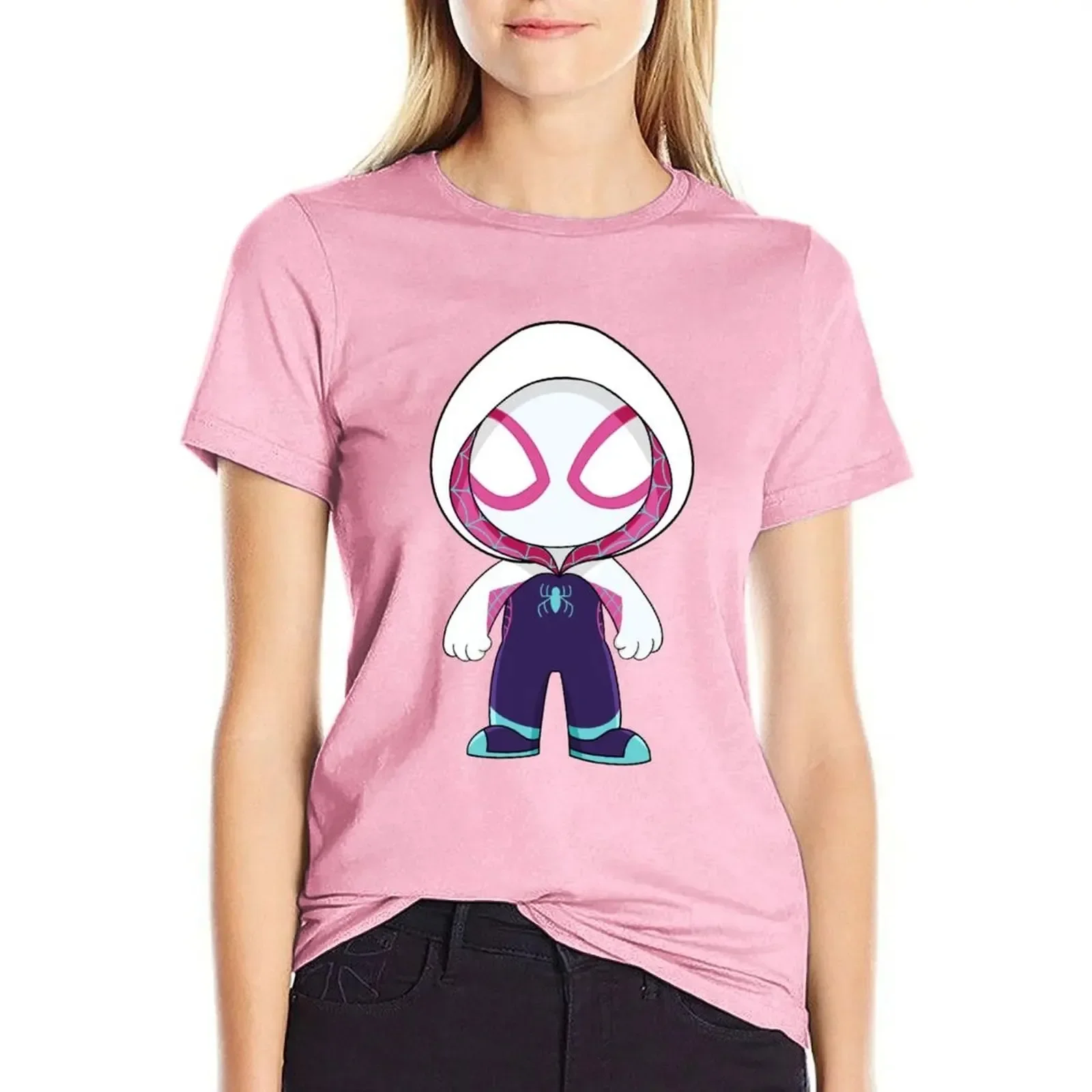 Хлопковая футболка унисекс MINISO Футболка в уличном стиле с рисунком паука и