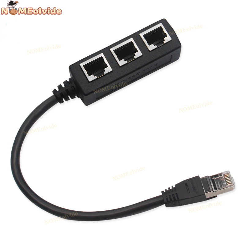

Разветвитель RJ45 3 в 1, Сетевой удлинитель с 1 штекера на 2/3 гнезда