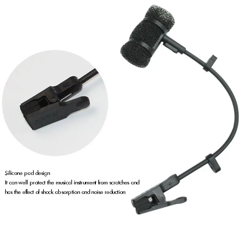 Microphone Instrument Mount Gooseneck Instrument Microphone Bracket Clip Instrument Saxaphone Microphone for Stage Performance