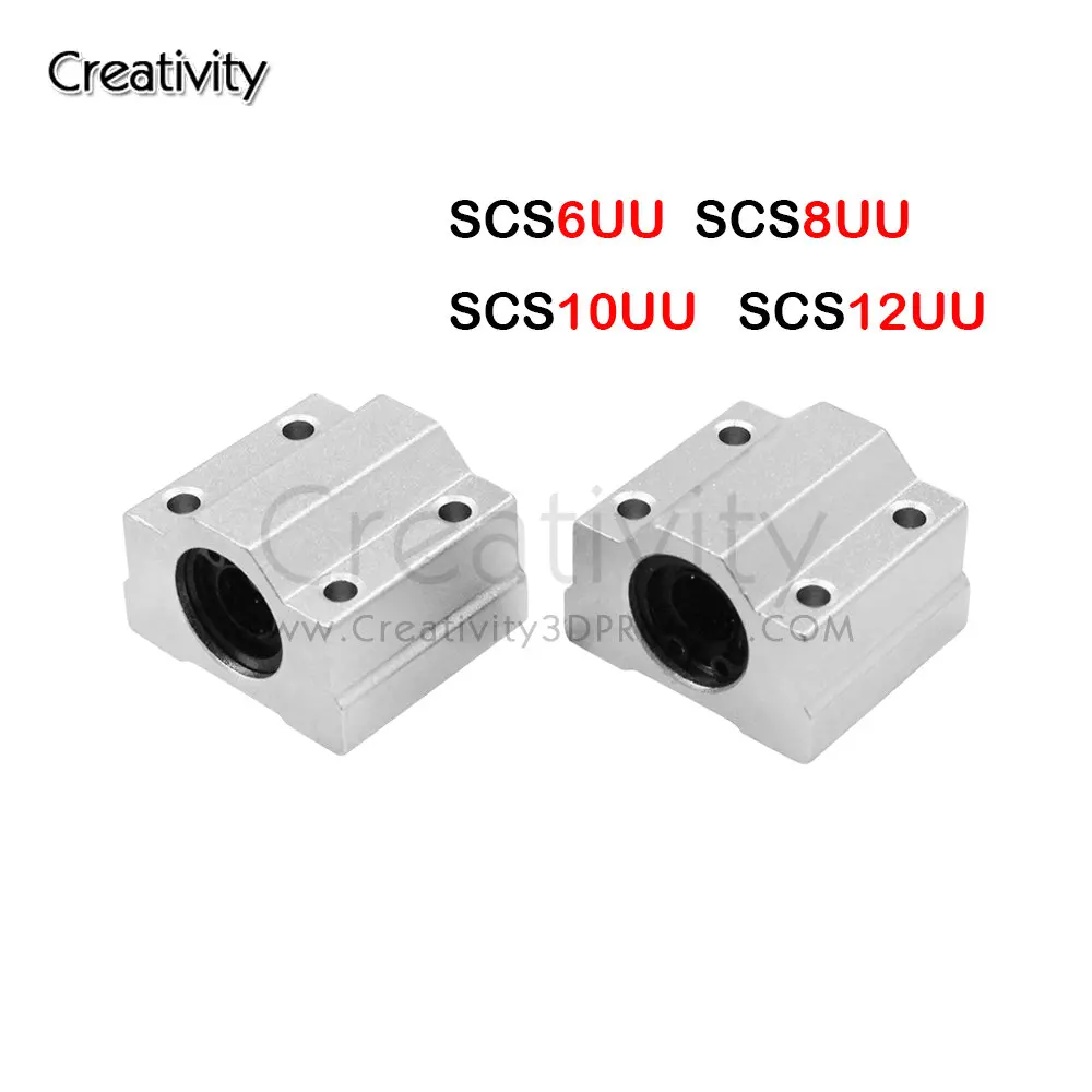 

4pcs/lot SC8UU SCS8UU SCS6UU SCS10UU SCS12UU SCS16UU SCS20UU 8mm Linear Linear Ball Bearing Block CNC Router 3D Printer part