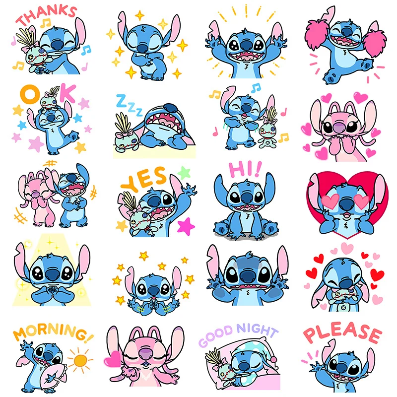

Disney Cute Stitch Alien Dog Heat Transfer Stickers Iron-on Transfers For Clothing Patches Women's T-shirt DIY Custom Appliques