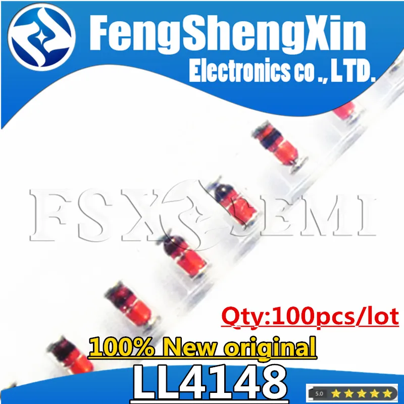 

100pcs/lot LL4148 1N4148 1206 LL34 sod-80 Switching Diodes